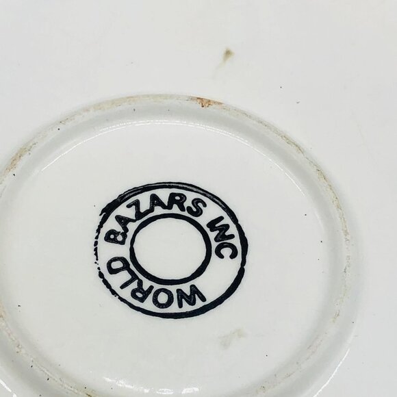 Holiday Ceramic Serving Bowl Snowmen World Bazar Christmas 12" Width READ - Picture 8 of 8